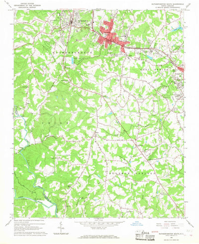 United States Geological Survey Rutherfordton South, NC (1966, 24000-Scale) digital map