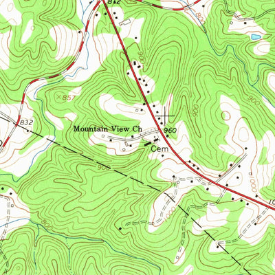 United States Geological Survey Rutherfordton South, NC (1966, 24000-Scale) digital map