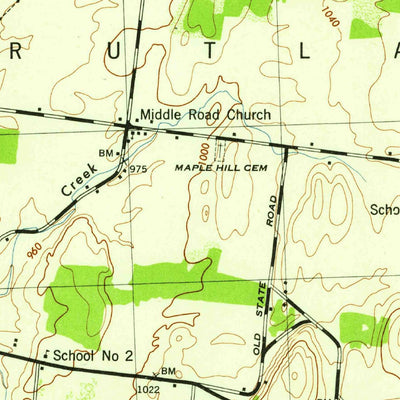 United States Geological Survey Rutland Center, NY (1943, 31680-Scale) digital map