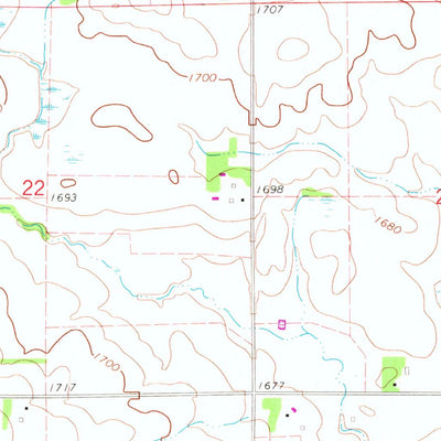 United States Geological Survey Rutland SE, SD (1964, 24000-Scale) digital map