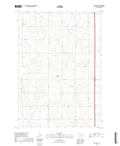 United States Geological Survey Rutland SE, SD (2021, 24000-Scale) digital map