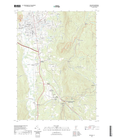 United States Geological Survey Rutland, VT (2021, 24000-Scale) digital map