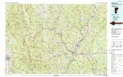 United States Geological Survey Rutland, VT-NH (1985, 100000-Scale) digital map