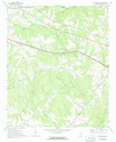 United States Geological Survey Rutledge South, GA (1972, 24000-Scale) digital map