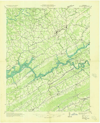 United States Geological Survey Rutledge, TN (1936, 48000-Scale) digital map