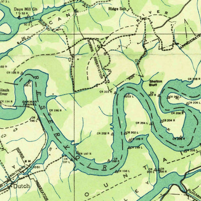 United States Geological Survey Rutledge, TN (1936, 48000-Scale) digital map