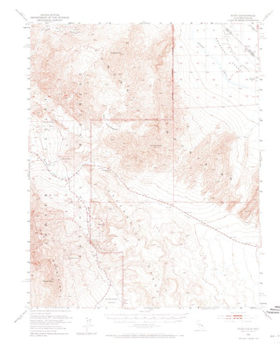 United States Geological Survey Ryan, CA-NV (1952, 62500-Scale) digital map
