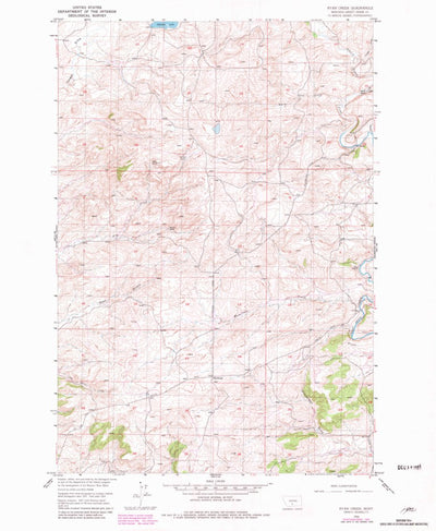 United States Geological Survey Ryan Creek, MT (1954, 24000-Scale) digital map