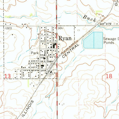 United States Geological Survey Ryan, IA (1973, 24000-Scale) digital map