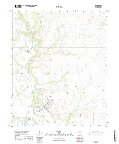 United States Geological Survey Ryan, OK (2022, 24000-Scale) digital map