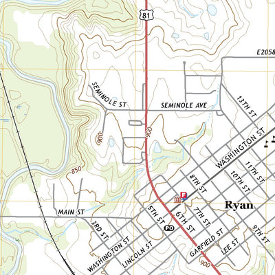 United States Geological Survey Ryan, OK (2022, 24000-Scale) digital map