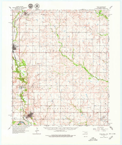 United States Geological Survey Ryan, OK-TX (1962, 62500-Scale) digital map