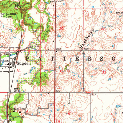 United States Geological Survey Ryan, OK-TX (1962, 62500-Scale) digital map
