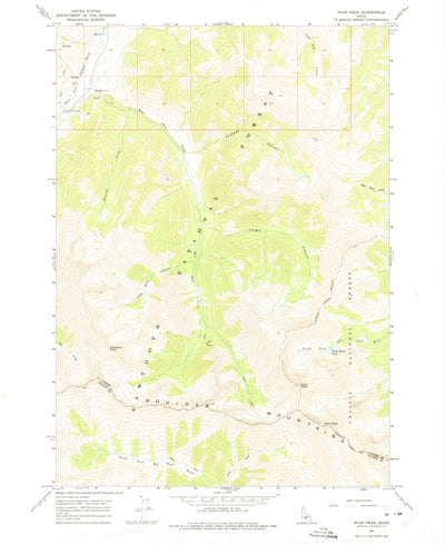 United States Geological Survey Ryan Peak, ID (1967, 24000-Scale) digital map