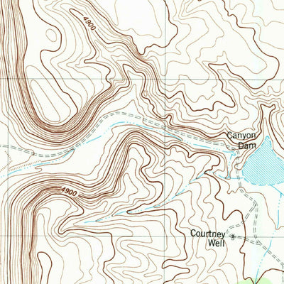 United States Geological Survey Ryan SW, TX (1983, 24000-Scale) digital map