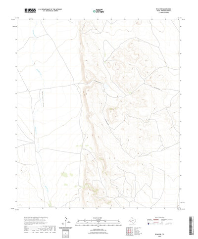 United States Geological Survey Ryan SW, TX (2022, 24000-Scale) digital map