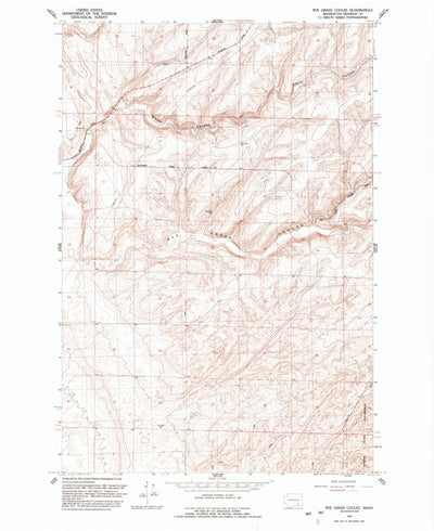 United States Geological Survey Rye Grass Coulee, WA (1991, 24000-Scale) digital map