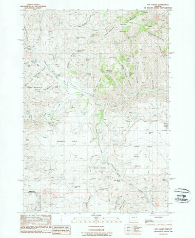 United States Geological Survey Rye Valley, OR (1988, 24000-Scale) digital map