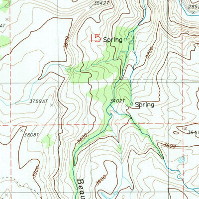 United States Geological Survey Rye Valley, OR (1988, 24000-Scale) digital map