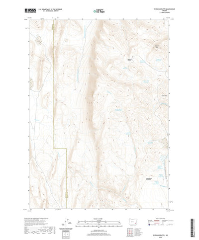 United States Geological Survey Ryegrass Butte, OR (2020, 24000-Scale) digital map