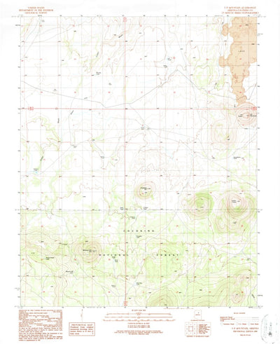 United States Geological Survey S P Mountain, AZ (1989, 24000-Scale) digital map