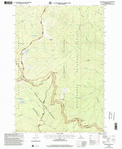 United States Geological Survey Sabe Mountain, ID (1998, 24000-Scale) digital map