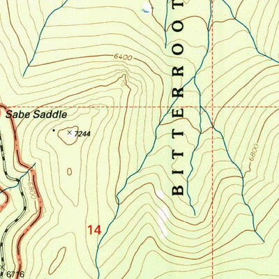 United States Geological Survey Sabe Mountain, ID (1998, 24000-Scale) digital map