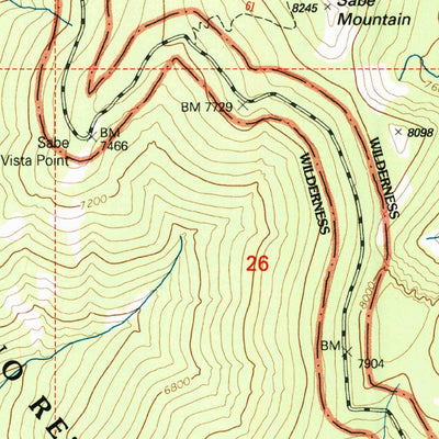 United States Geological Survey Sabe Mountain, ID (1998, 24000-Scale) digital map