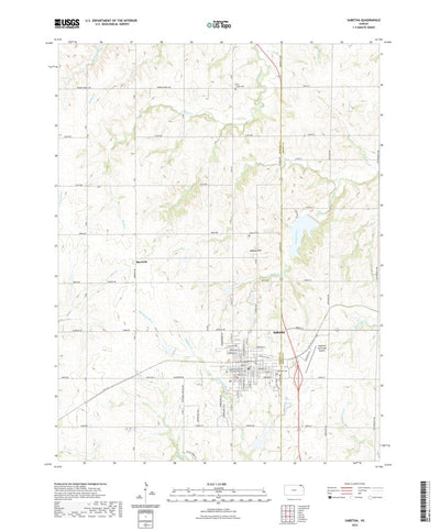 United States Geological Survey Sabetha, KS (2022, 24000-Scale) digital map