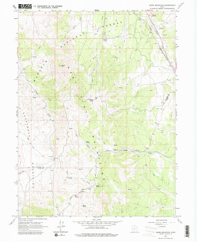 United States Geological Survey Sabie Mountain, UT (1963, 24000-Scale) digital map