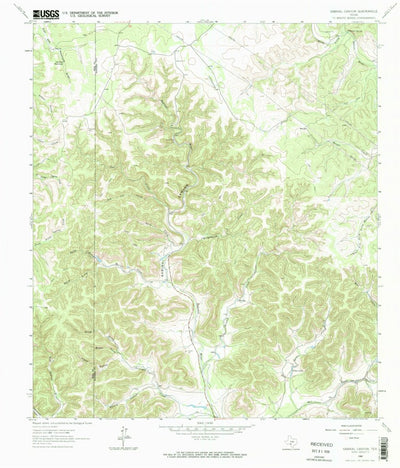 United States Geological Survey Sabinal Canyon, TX (1964, 24000-Scale) digital map
