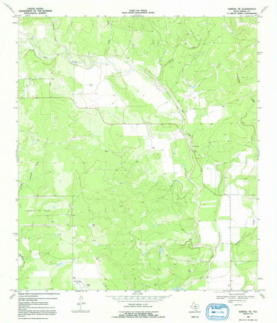 United States Geological Survey Sabinal NE, TX (1969, 24000-Scale) digital map