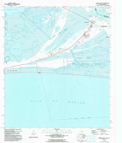 United States Geological Survey Sabine Pass, TX-LA (1993, 24000-Scale) digital map