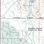 United States Geological Survey Sabino Canyon, AZ (1992, 24000-Scale) digital map