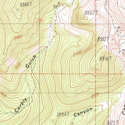 United States Geological Survey Sacagawea Peak, MT (1987, 24000-Scale) digital map
