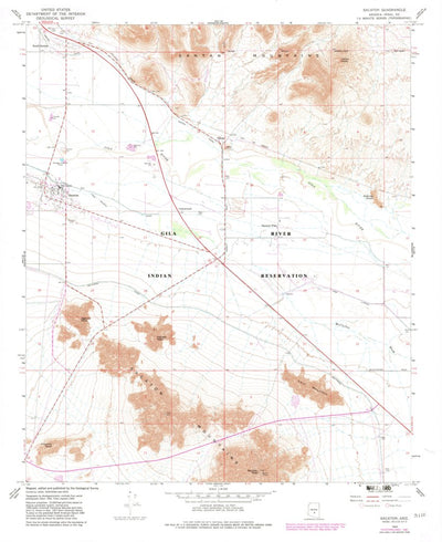 United States Geological Survey Sacaton, AZ (1966, 24000-Scale) digital map