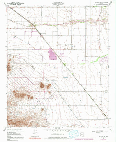 United States Geological Survey Sacaton NE, AZ (1956, 24000-Scale) digital map