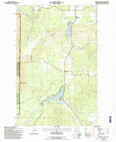 United States Geological Survey Sacheen Lake, WA (1992, 24000-Scale) digital map