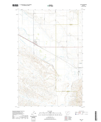 United States Geological Survey Saco, MT (2020, 24000-Scale) digital map