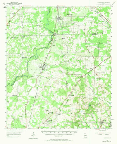 United States Geological Survey Saconton, GA (1956, 62500-Scale) digital map