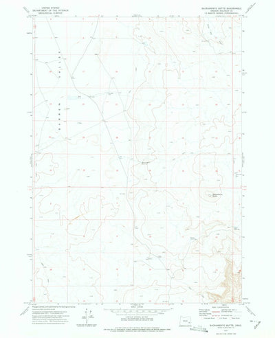 United States Geological Survey Sacramento Butte, OR (1972, 24000-Scale) digital map