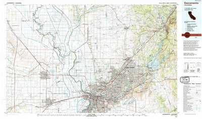 United States Geological Survey Sacramento, CA (1994, 100000-Scale) digital map