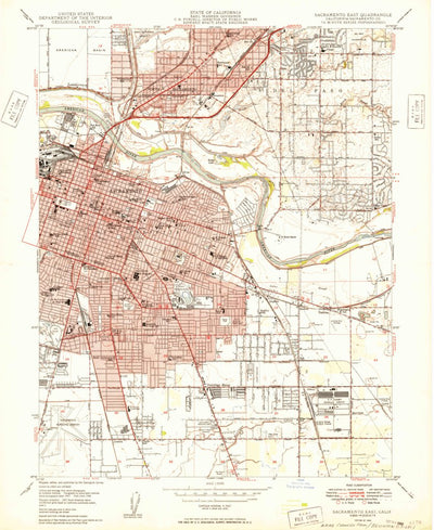 United States Geological Survey Sacramento East, CA (1949, 24000-Scale) digital map