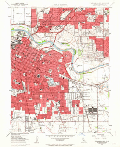 United States Geological Survey Sacramento East, CA (1954, 24000-Scale) digital map