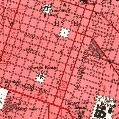 United States Geological Survey Sacramento East, CA (1954, 24000-Scale) digital map