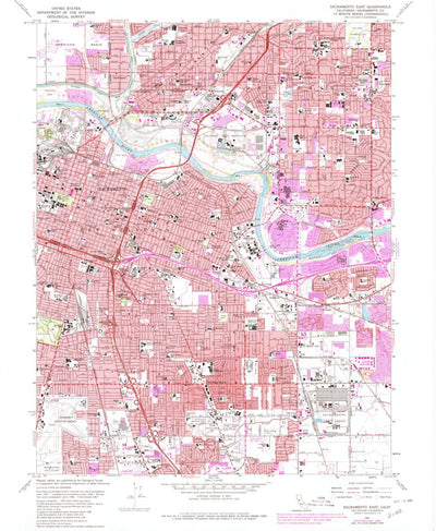 United States Geological Survey Sacramento East, CA (1967, 24000-Scale) digital map