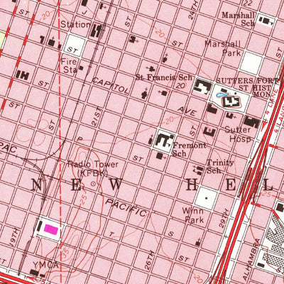 United States Geological Survey Sacramento East, CA (1967, 24000-Scale) digital map