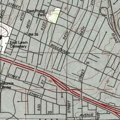 United States Geological Survey Sacramento East, CA (1992, 24000-Scale) digital map