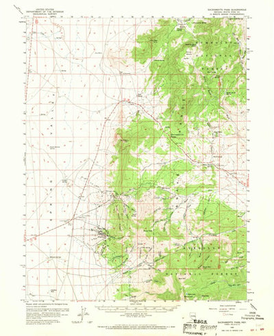 United States Geological Survey Sacramento Pass, NV (1959, 62500-Scale) digital map
