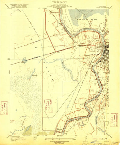 United States Geological Survey Sacramento West, CA (1916, 31680-Scale) digital map